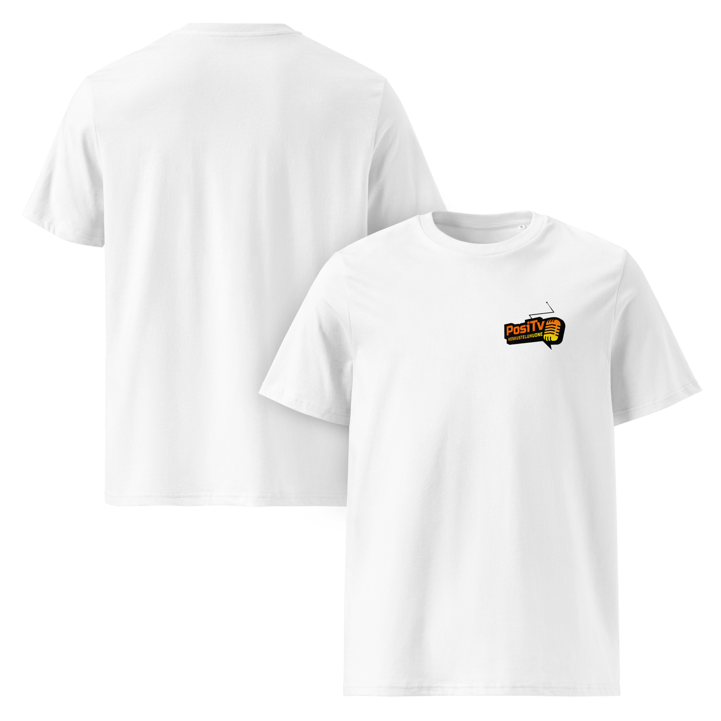 Keskusteluhuone Original - Luomupuuvilla t-paita - Pieni logo edessä vasemmalla