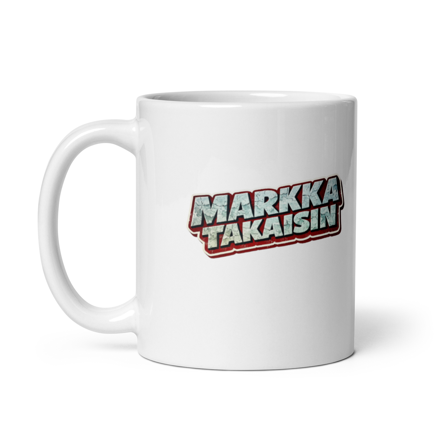 Markka takaisin Original - Kiiltävä valkoinen muki - 3 dl