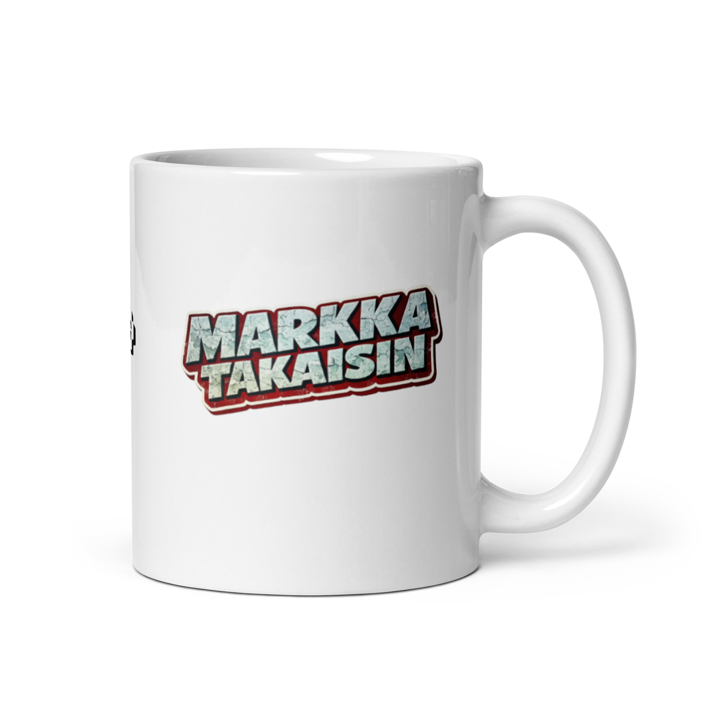 Markka takaisin Original - Kiiltävä valkoinen muki - 3 dl